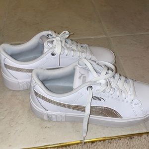 Puma white sneakers never worn
